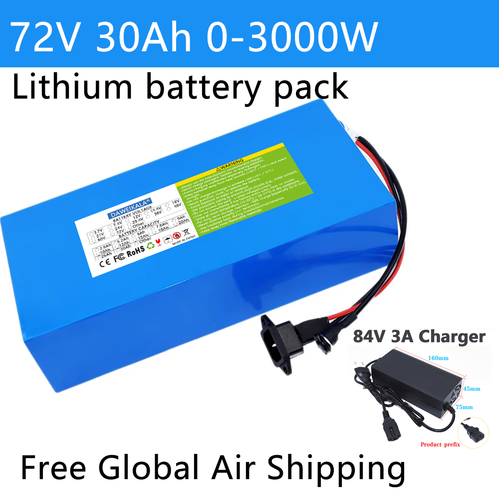 Batterie 72V 12ah-30ah 18650 5 - Electric Bicycle Battery 72V 30Ah avis et prix